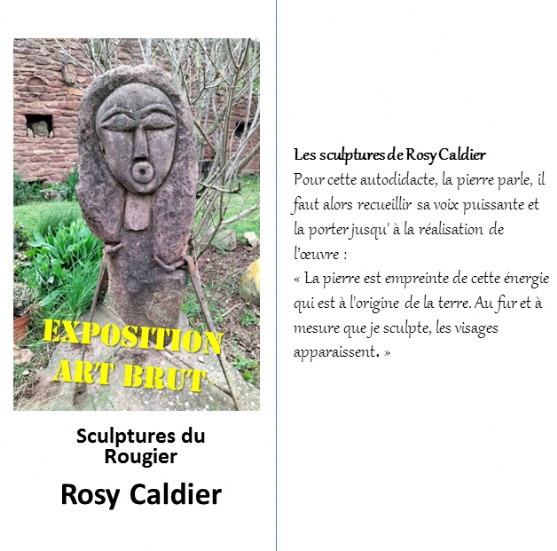Exposition "Sculptures du Rougier par Rosy Caldier" du 4 juin au 1er octobre 2022 à la CasaEuropea