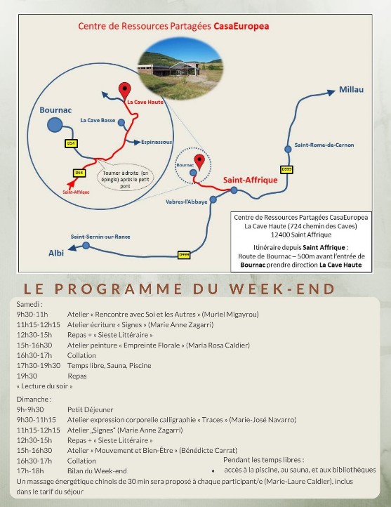 Week-end bien-être "Empreintes" CasaEuropea juin 2025