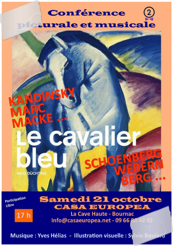 Conférence picturale et musicale "Le Cavalier Bleu" v2 le 21 octobre 2023 à la CasaEuropea